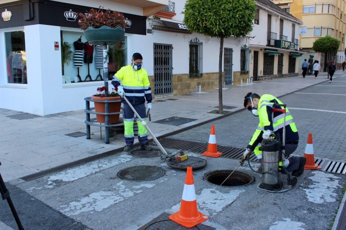 Foto obras Estepona alcantarillado