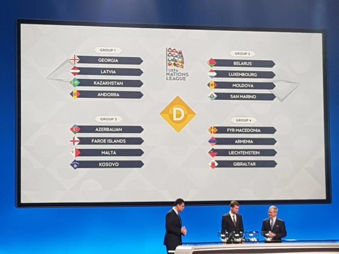 Foto sorteo grupo D Nations League