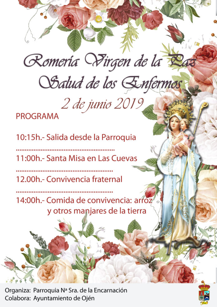 Cartel romeria virgen paz salud