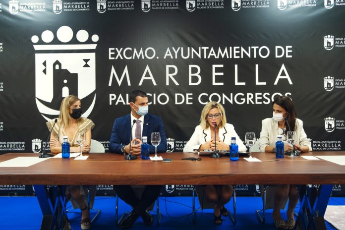 DWM_Rueda de prensa. Raquel Oliva, D. Jordi Gallardo, Dña. Carmen Sánchez y Carolina Abril