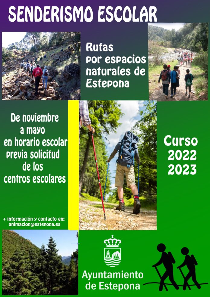 Cartel senderismo escolar