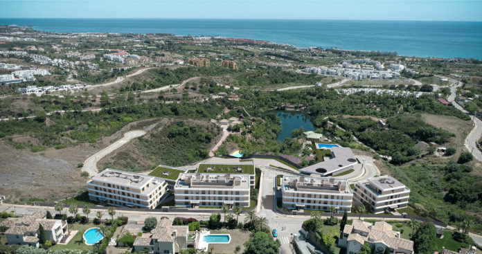 Recreación panorámica con el mar al fondo de la promoción Libella Australy