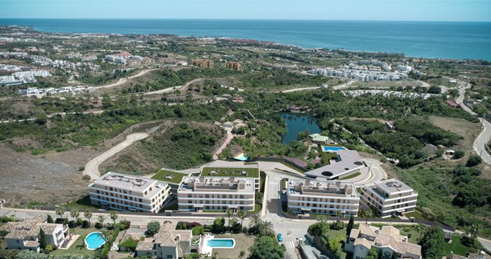 Recreación panorámica de la promoción Libella al norte del Parque Selwo