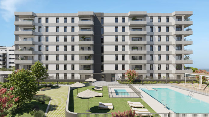 Interior de la nueva promoción Zeta Avenue de AEDAS Homes en Distrito Zeta, Málaga.