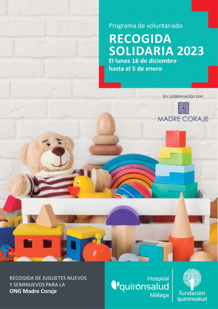 Cartel Juguetes ONG 2023 MÁLAGA +MADRE CORAJE AF