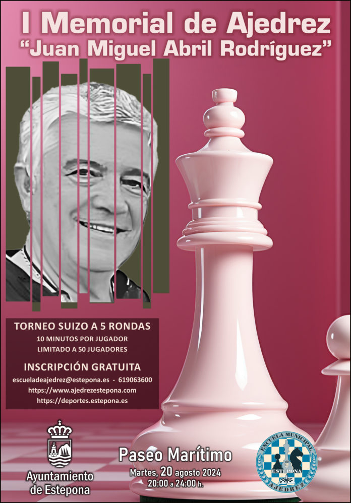 Cartel I Memorial de Ajedrez Miguel Abril