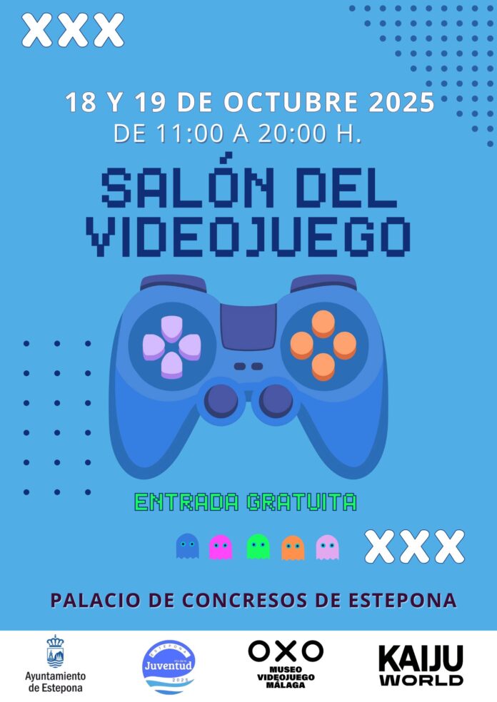 Salón del VIDEOJUEGO azul